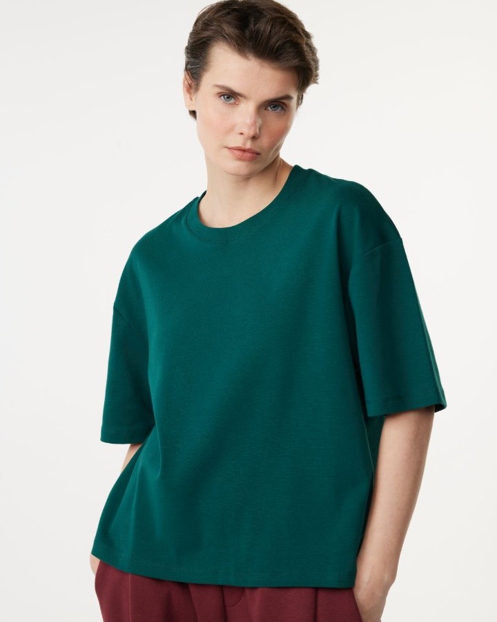Bisiklet Yaka Basic T-Shirt