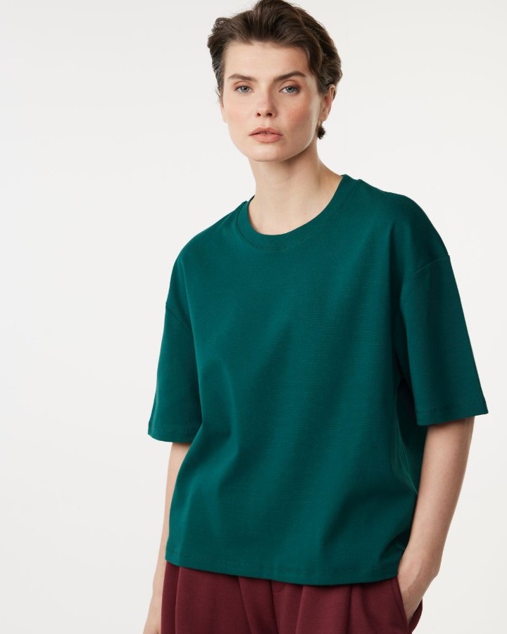 Bisiklet Yaka Basic T-Shirt